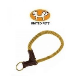 United Pets Rope Up Collare semistrozzo in Corda Naturale color Sabbia Taglia S