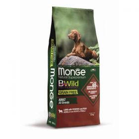 Monge Bwild cane Grain Free Adult All Breeds Agnello, Patate e Piselli 12 kg