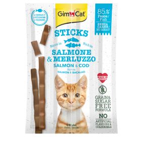 GIMCAT sticks con salmone & merluzzo 4pz