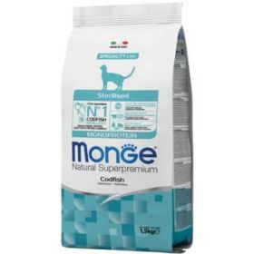 Monge Natural Superpremium Gatto Monoproteico Sterilized Manzo 1,5 Kg.
