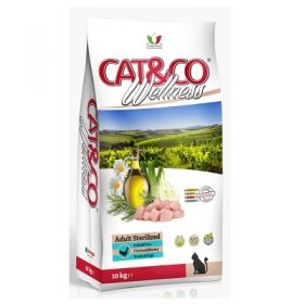 Adragna Pet Food Gatto Cat & Co Wellnes Adult Sterilized Pollo e orzo 10 Kg