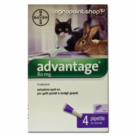 Bayer Advantage Spot On  80 per gatti oltre 4 kg - 4 tubetti 