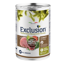 Exclusion Mediterraneo Adult All Breed Tacchino 400 gr - Formula Noble Grain