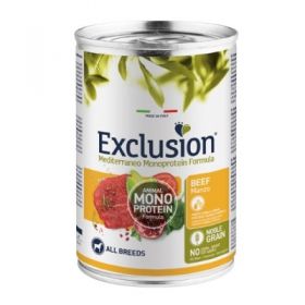 Exclusion Mediterraneo Adult All Breed Manzo 400 gr - Formula Noble Grain 