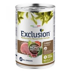 Exclusion Mediterraneo Adult All Breed Tacchino 400 gr - Formula Noble Grain 