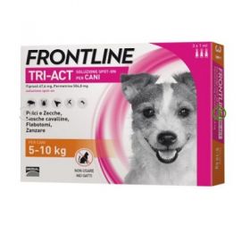 Frontline Tri-Act Cane 5-10 kg. 3 Pipette da 1 ml   