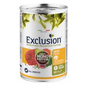 Exclusion Mediterraneo Adult All Breed Manzo 400 gr - Formula Noble Grain