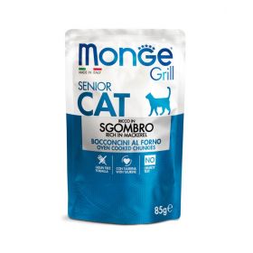 Monge Grill Cat Senior Sgombro Buste per Gatto da 85 gr.