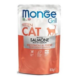 Monge Grill Cat Kitten al Salmone Buste per Gatto da 85 gr.