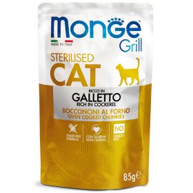 Monge Grill Cat Sterilised Galletto Buste per Gatto da 85 gr.