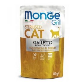 Monge Grill Cat Sterilised Galletto Buste per Gatto da 85 gr. 