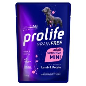 Prolife DOG Grain free Adult Sensitive Mini Agnello e Patate busta da 100g
