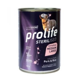 Prolife Dog Adult Sterilised Sensitive Medium/Large Maiale e Riso 400 gr