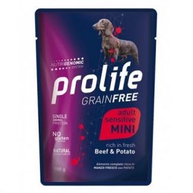 Prolife Wet Dog Adult Mini Grainfree Manzo e Patate 100 gr - cibo umido per cane sensitive