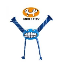 United Pets Rogz Flossy Grinz palla in Gomma Piccola Blu