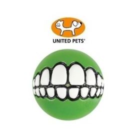 United Pets Rogz Flossy Grinz palla in Gomma media Verde Lime