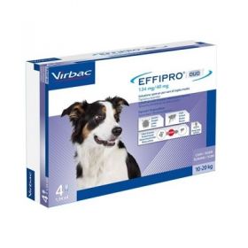 Virbac Effipro Duo Spot On Cane Medio 10-20 Kg 4 pipette da 134 mg 